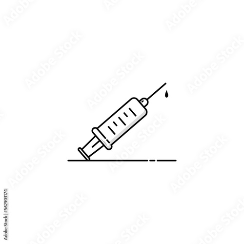 Isolated syringe icon vector graphics
