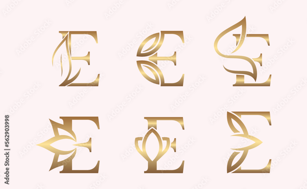 monogram set of letter E brand beauty logo Stock Vector | Adobe Stock