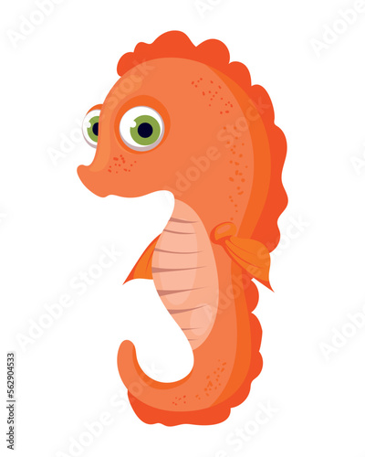 seahorse cartoon icon