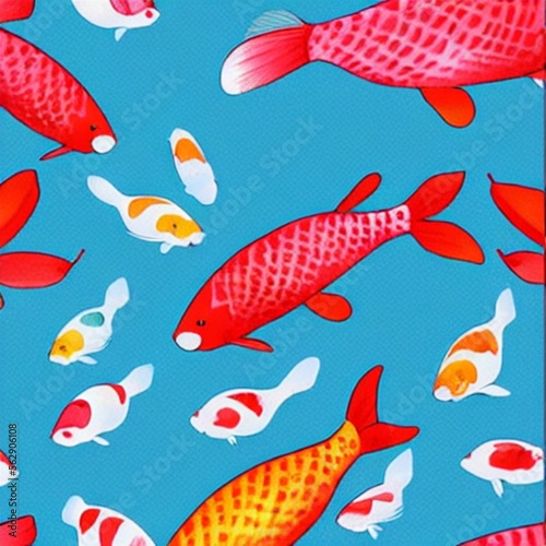 pattern koi fish design 