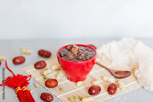 Chinese traditional food, Laba porridge. Breakfast cereals, healthy eating. Laba festival, Chinese New Year, Spring festival concept