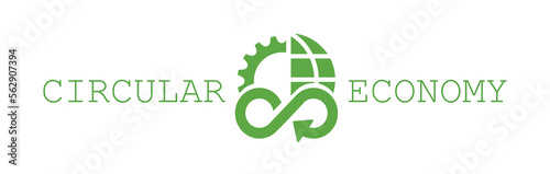 circular economy icons on white background	