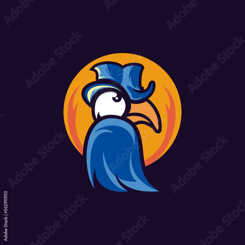 Colorful toucan vector logo illustration
