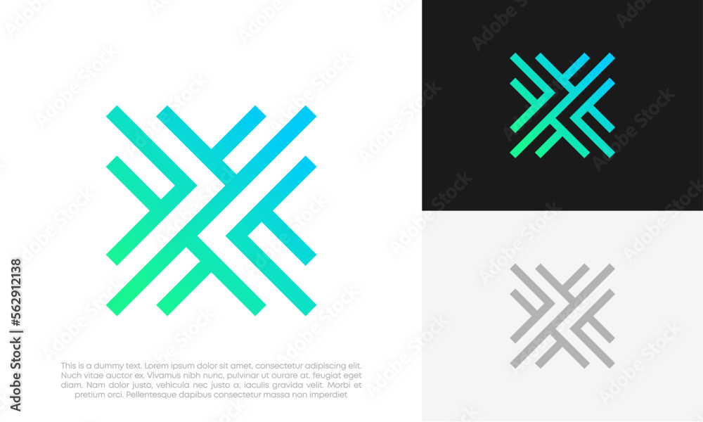 X letter logo initial modern design vector X letter logo initial modern design vector