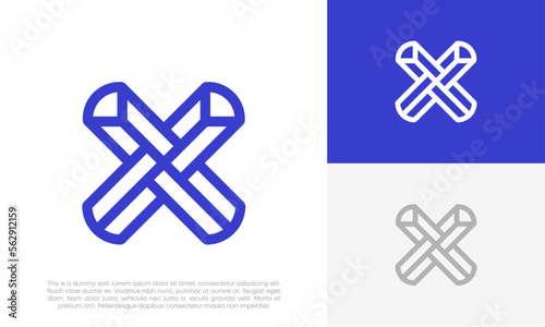 X letter logo initial modern design vector