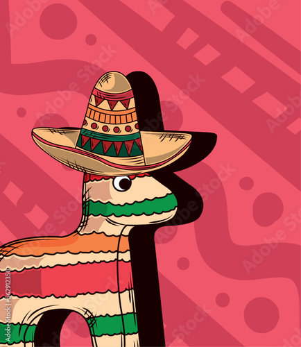 pinata with mexican hat