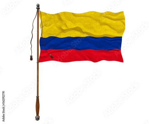 National flag of Colombia. Background with flag of Colombia