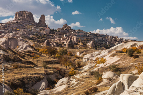 Uchisar Castle and town, Cappadocia, Central Anatolia,