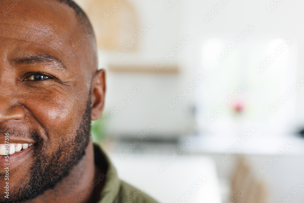 Portrait of happy african american boy looking at camera and smiling with copy space Portrait of happy african american boy looking at camera and smiling with copy space