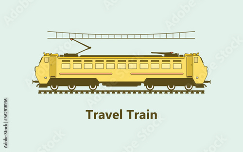 Travel by train vector design, Train logo illustration