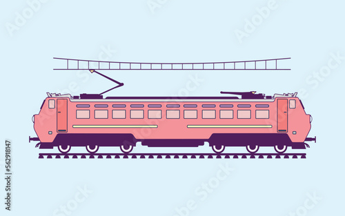 Modern style Train Logo, train on the railway