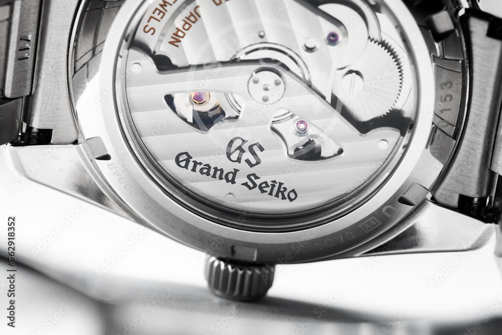 Movement of Automatic wrist watch Grand Seiko Spring Drive SBGA373 Stock  Photo | Adobe Stock
