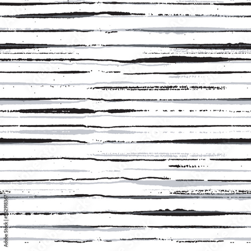 Tie dye stripe green and black brush vector seamless pattern texture grunge. Line ink abstract paint print on white textile background.