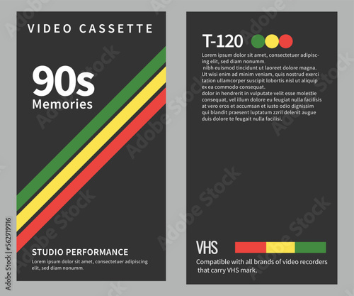 retro stye black vhs cassette cover 90s temple mockup vintage 