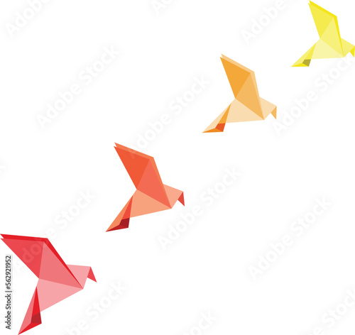 origami crane vector image