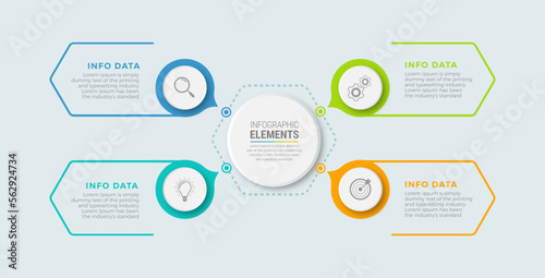 Infographic business design icon 4 options or steps