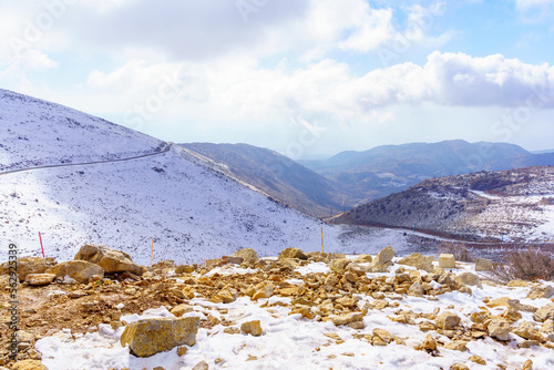 Snowy landscape of Mount Hermon