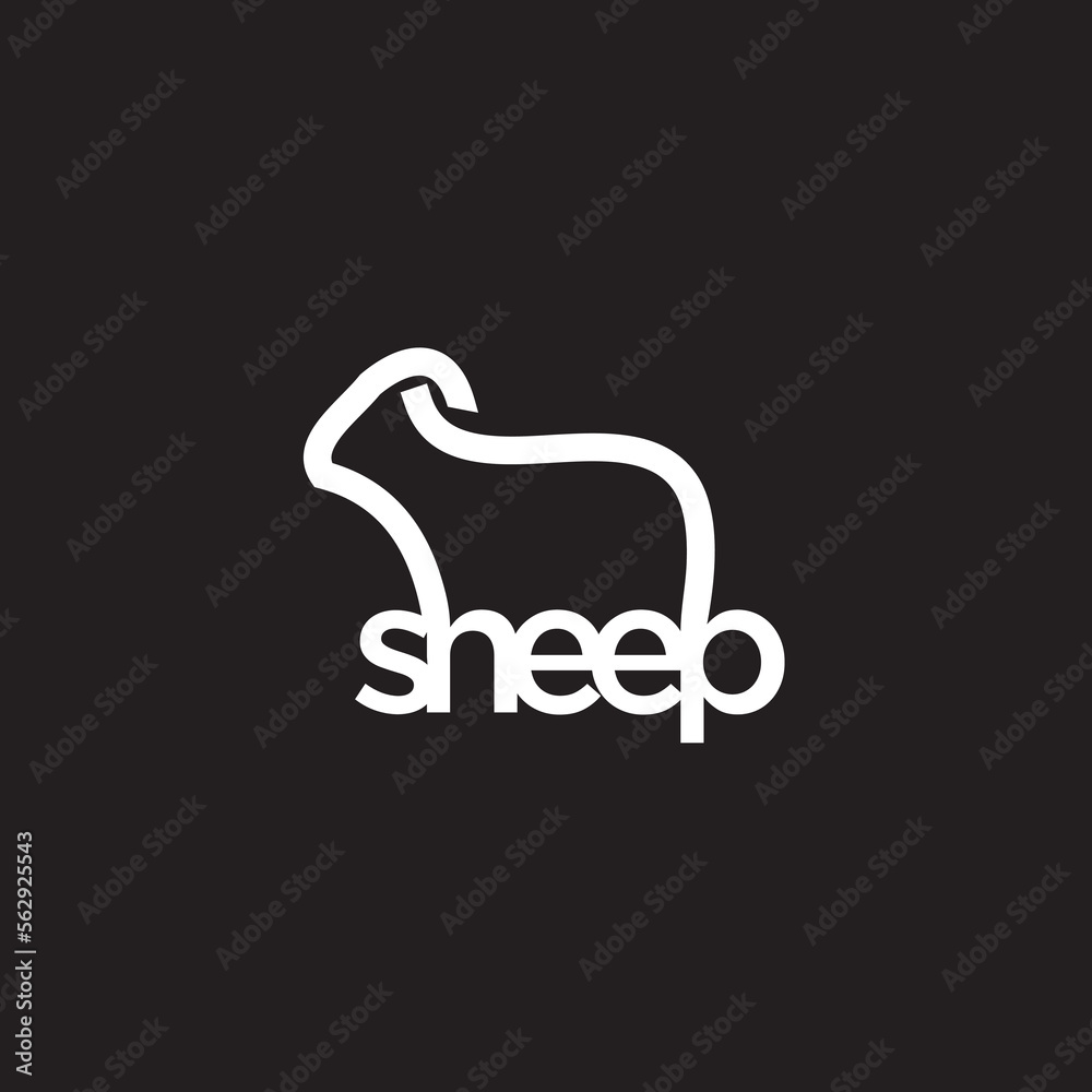 sheep logo design template, logo inspiration. sheep logo design template, logo inspiration.
