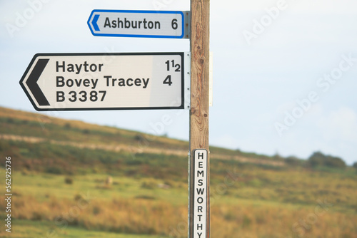 Dartmoor National Park Road Sign photo