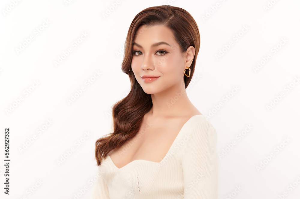 Beautiful young asian woman with clean fresh skin on white background, Face care, Facial treatment, Cosmetology, beauty and spa, Asian women portrait. Beautiful young asian woman with clean fresh skin on white background, Face care, Facial treatment, Cosmetology, beauty and spa, Asian women portrait.