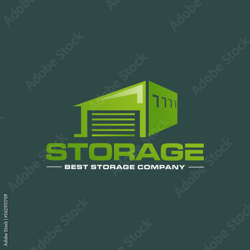Illustration vector graphic of self storage company logo design template