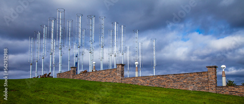 Vertical Wind Turbines at Quinnipiac University in Hamden, Connecticut. photo