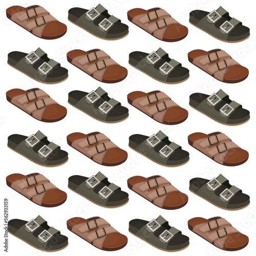 sandals pattern slipper shoe shoes fashion vector design footwear illustration foot slippers accessory