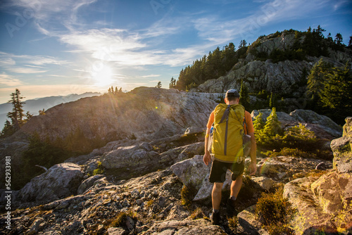 Hiking on Mount Seymour, Vancouver Canada. photo