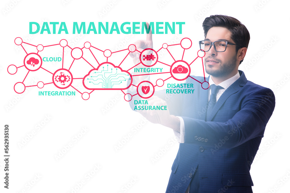 Data management concept with business people Data management concept with business people
