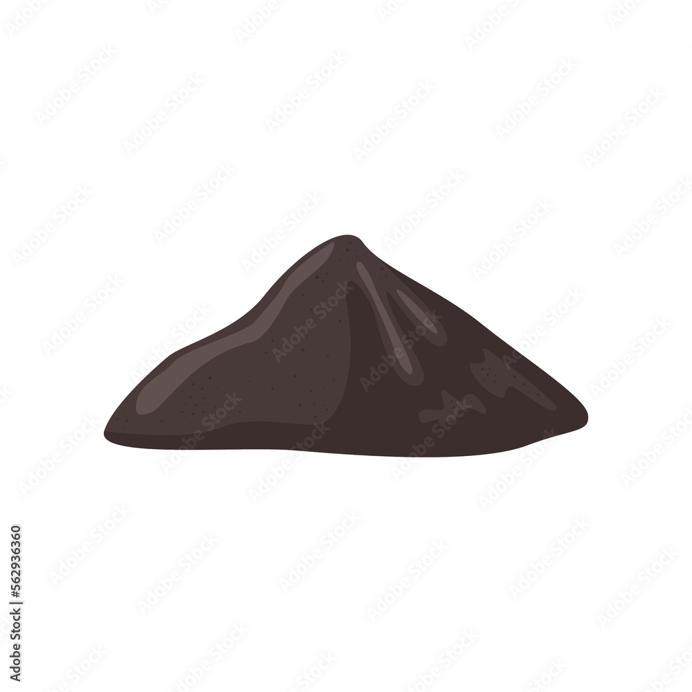Pile of earth vector illustration. Pile of earth isolated on white background. Construction concept Pile of earth vector illustration. Pile of earth isolated on white background. Construction concept