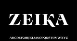 zeika. the luxury and elegant font glamour style 