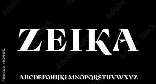zeika. the luxury and elegant font glamour style	

