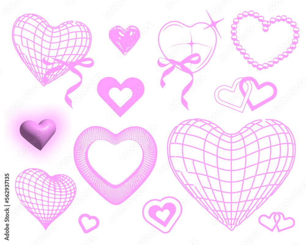 Customizable 3D Heart Vector Illustration, Valentine's Day Template, Adobe Illustrator Sketch, High Quality Vector Graphics, Editable 3-dimensional Love, Custom Color Ai File, Edit VDAY Working File