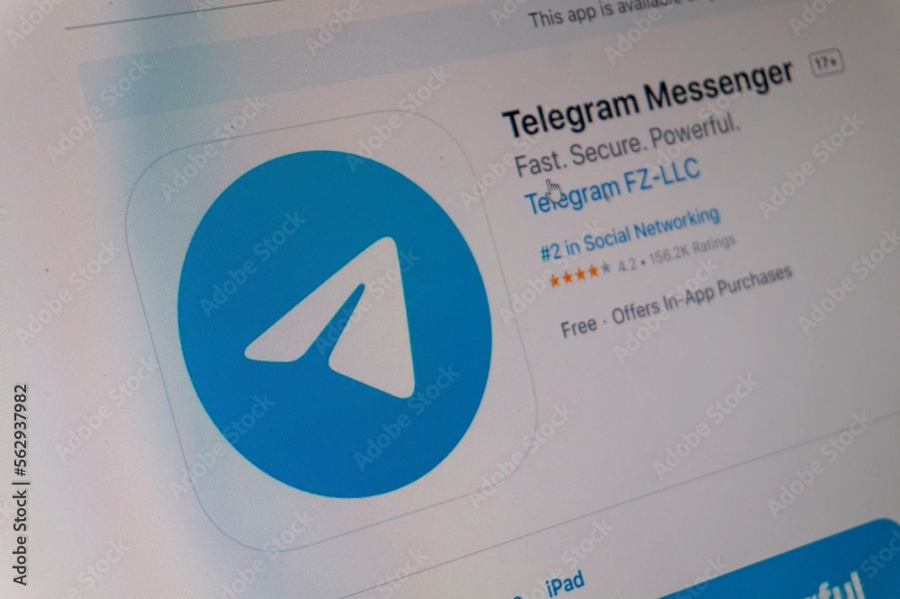 Wonosobo, Indonesia, January, 19 2023: Telegram Messenger mobile game ...