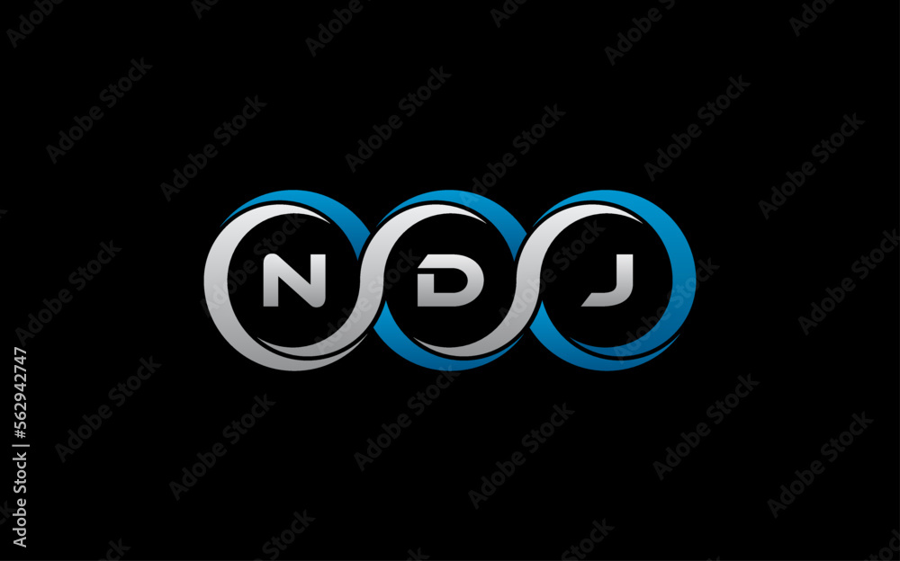 NDJ Letter Initial Logo Design Template Vector Illustration NDJ Letter Initial Logo Design Template Vector Illustration