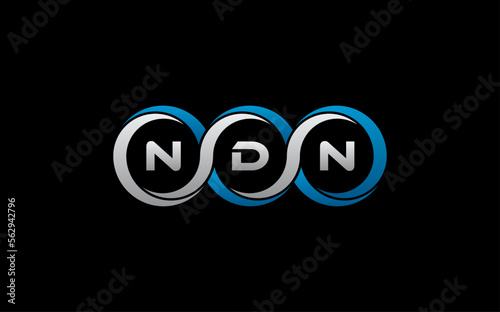 NDN Letter Initial Logo Design Template Vector Illustration photo