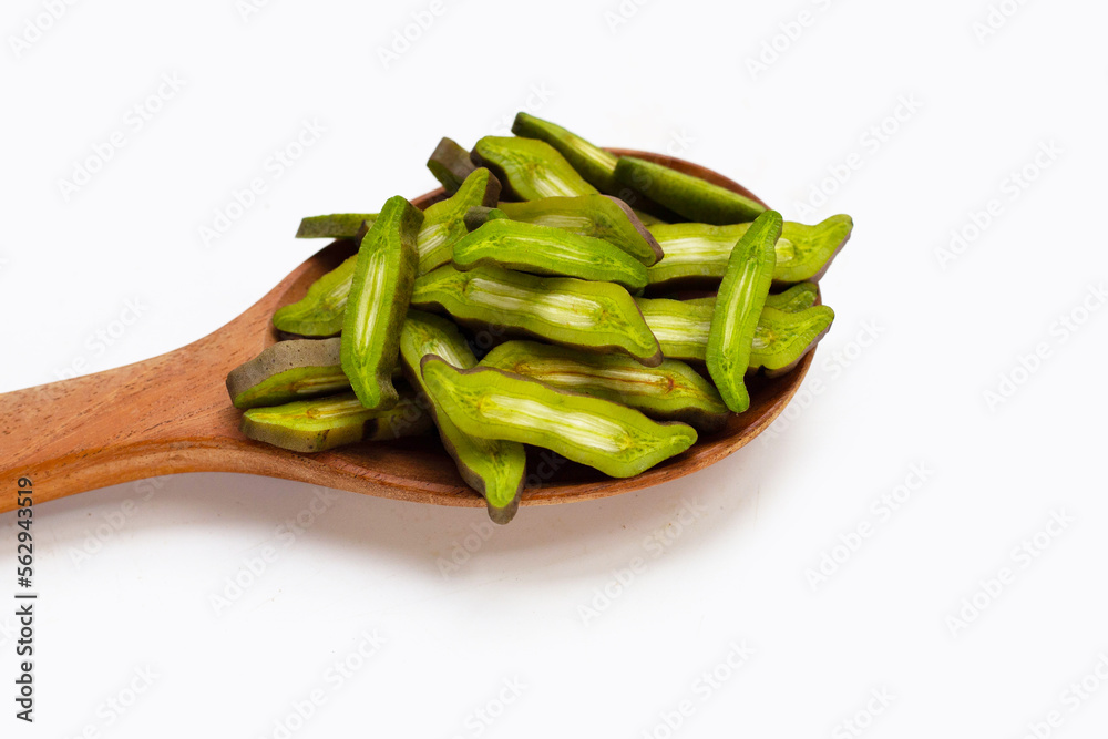Fruit of Broken Bone tree on white background. Fruit of Broken Bone tree on white background.