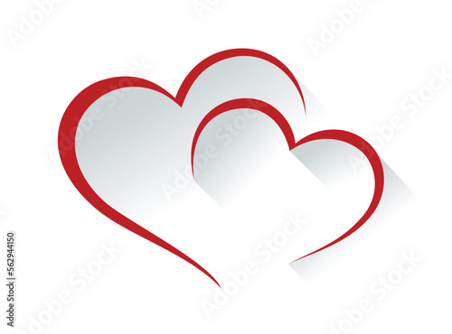 Symbol of the stylized red hearts.