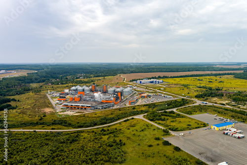 Kaluga, Russia. Special economic zone Kaluga. Factory. Aerial view