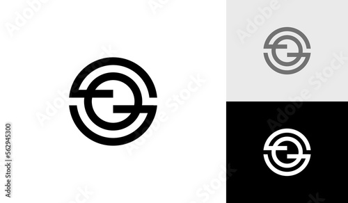 Letter S initial abstract circle monogram logo design vector