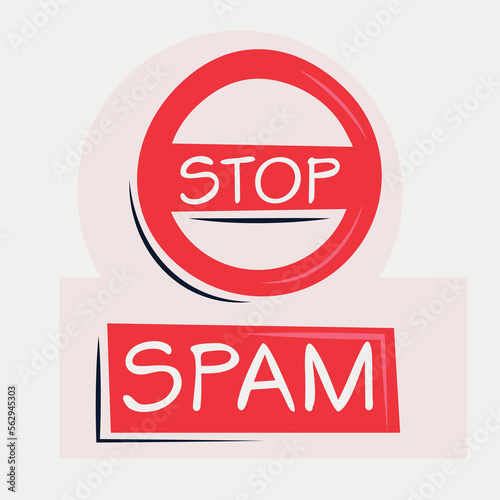 Warning sign (Spam), vector illustration.