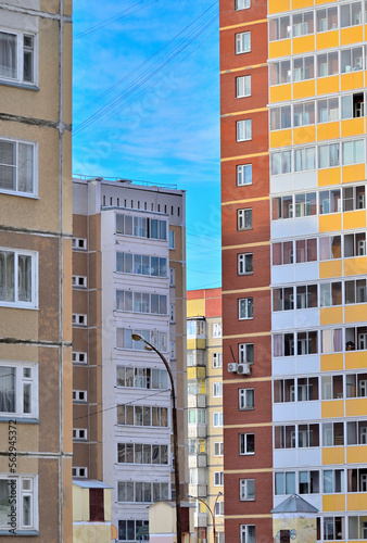 A fragment of the urban landscape on a winter day