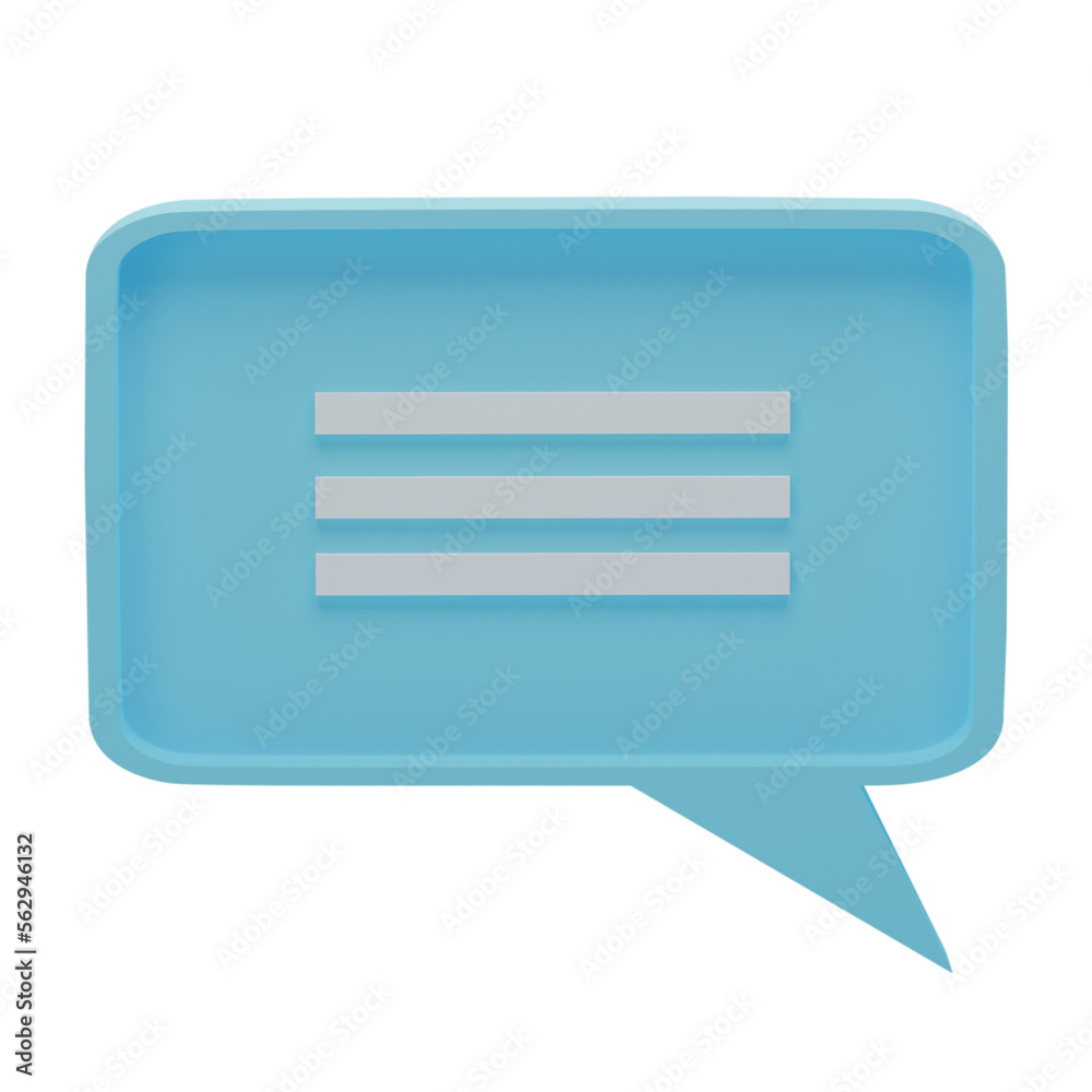 3D Chat speech bubble icons Isolated on transparent background PNG file format. 3D Chat speech bubble icons Isolated on transparent background PNG file format.