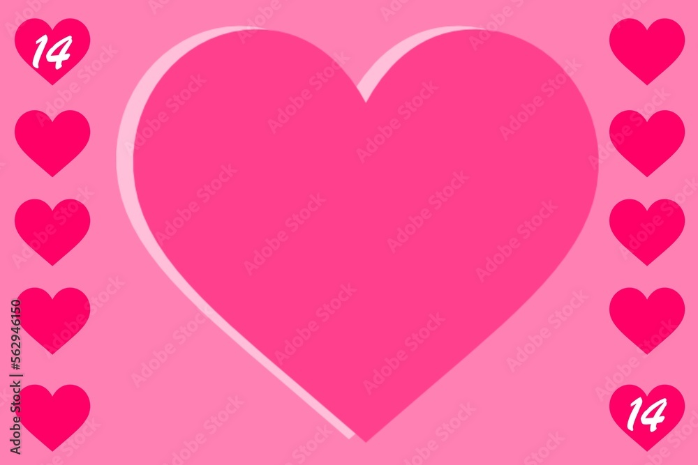 beautiful pink hearts background design