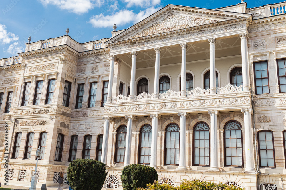 Dolmabahce Palace Painting Museum overlooking the garden in Istanbul