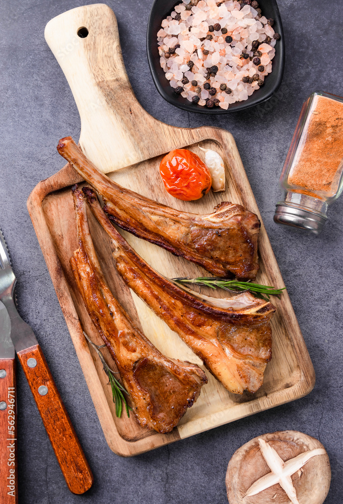 Fresh delicacy Tomahawk lamb chops Fresh delicacy Tomahawk lamb chops