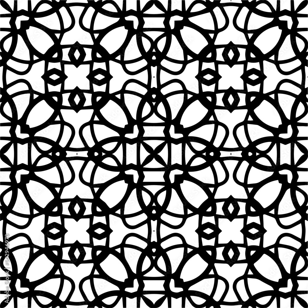 Vector pattern in geometric ornamental style. Black and white color.Seamless pattern. Vector pattern in geometric ornamental style. Black and white color.Seamless pattern.