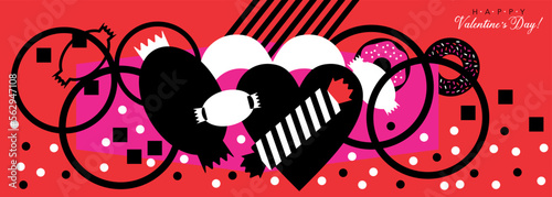 An abstract vector illustration for Valentine   s Day