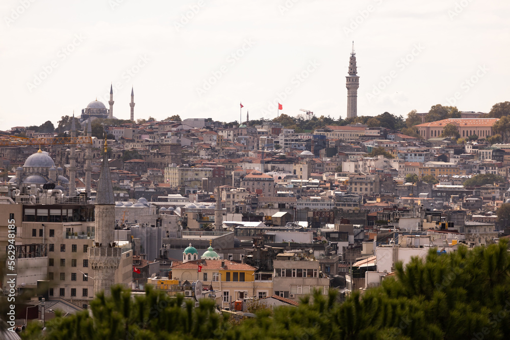 Cityscape of Istanbul. Old city with buildings. ISTANBUL
