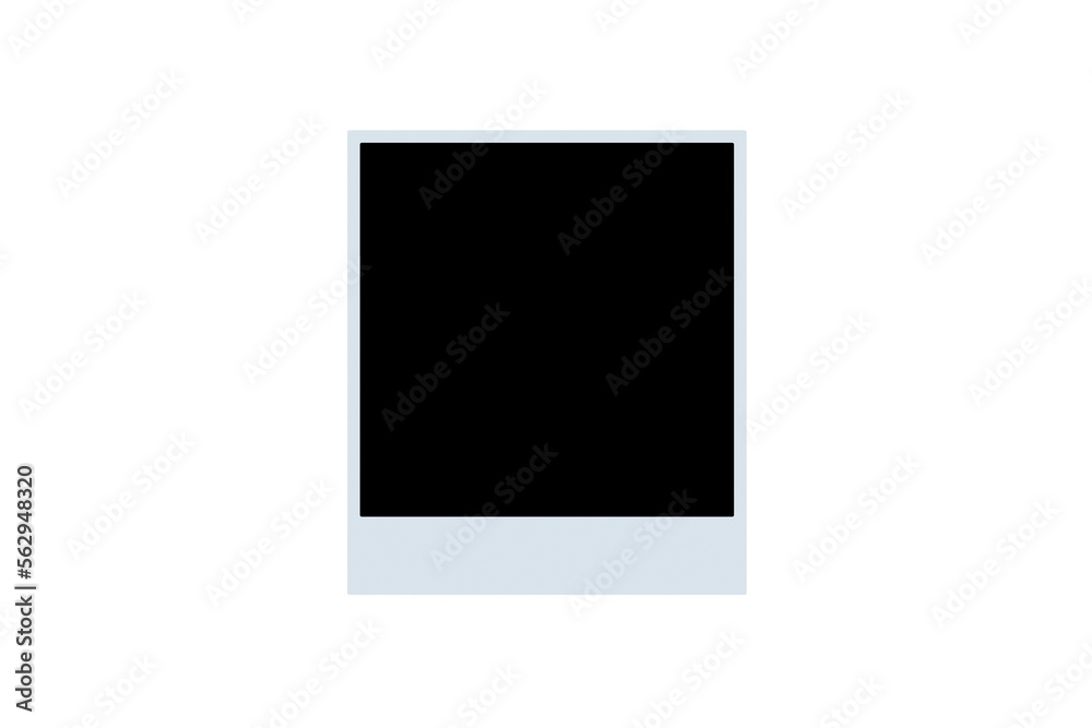 Photo with black blank space isolated on white background background. Template for photography. Memories images. 3d render Photo with black blank space isolated on white background background. Template for photography. Memories images. 3d render